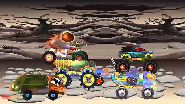 Big Trucks Dump Truck Fuel Tank Tror Truck Construction Vehicles Video Kids Scary Monster Truck
