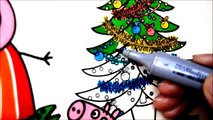 Peppa Pig and Family Jumping On The Muddy Puddles Coloring Book Pages Kids Learning Fun Art