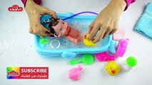 العاب اطفال 3 سنوات ♥ العاب بنات - بيبي بانيو واستحمام الطفل الرضيع بيبرونة ♥ Baby Doll Bath time