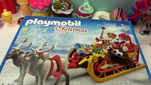 Christmas Playset Playmobil Santas Sleigh Presents Reindeer Angel Dolls Cookieswirlc Review
