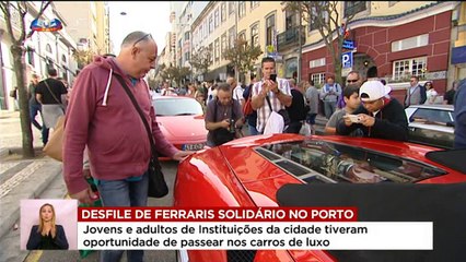 Desfile de Ferraris solidario no Porto