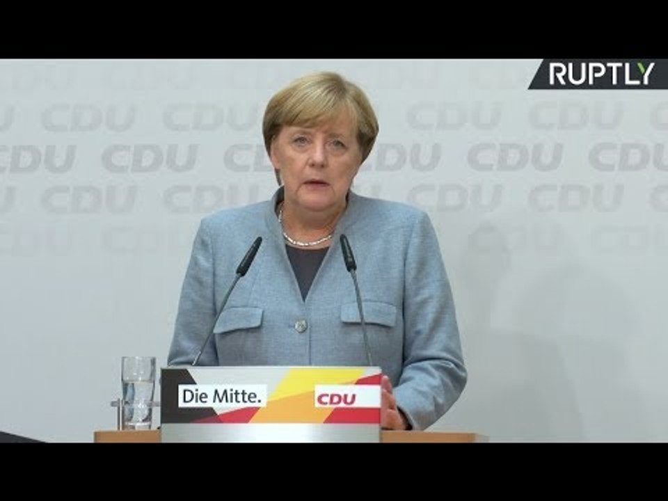 LIVE: Merkel speaks to press day after German federal election