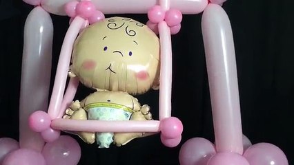 Baby Swing Balloon Decoration Tutorial - Baby Shower Idea