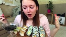 Tempura Shrimp Sushi (fail) ~ ASMR Relaxing Eating Sounds Mukbang 먹방