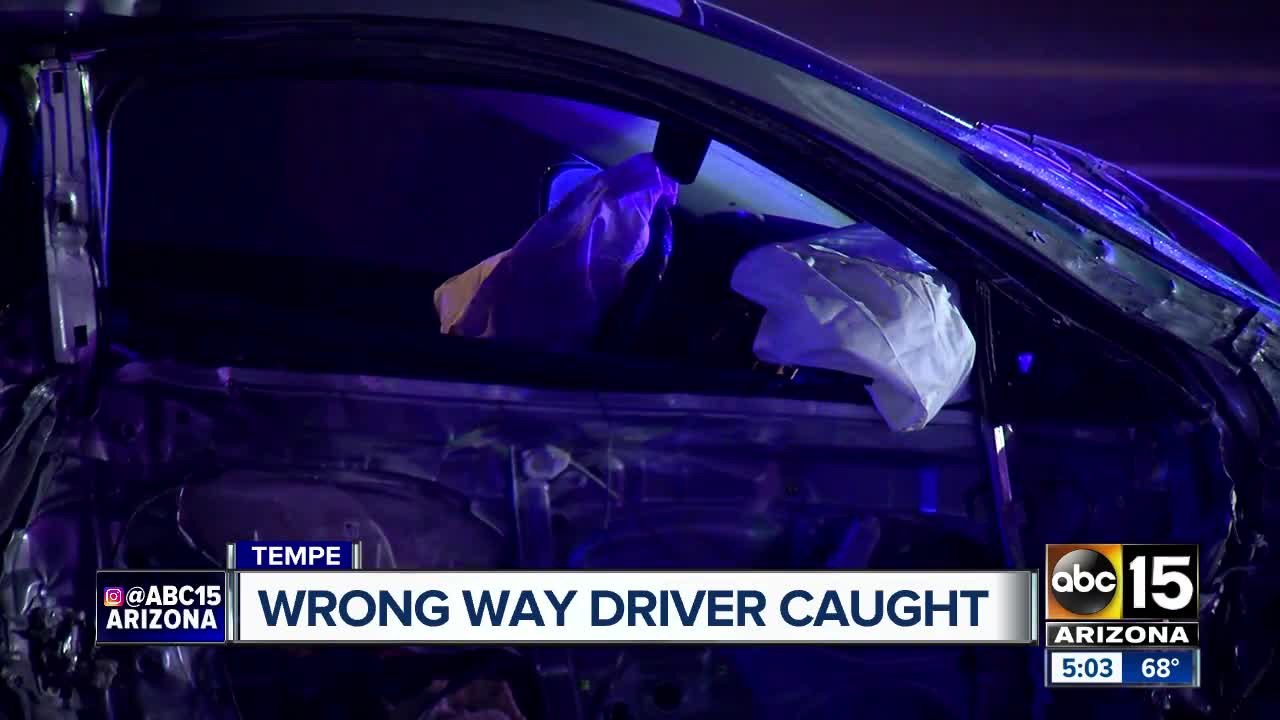 Wrong-way driver caught in Tempe overnight