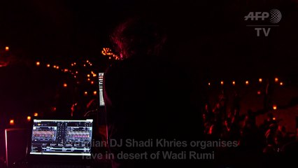Electro concert lights up Jordanian desert