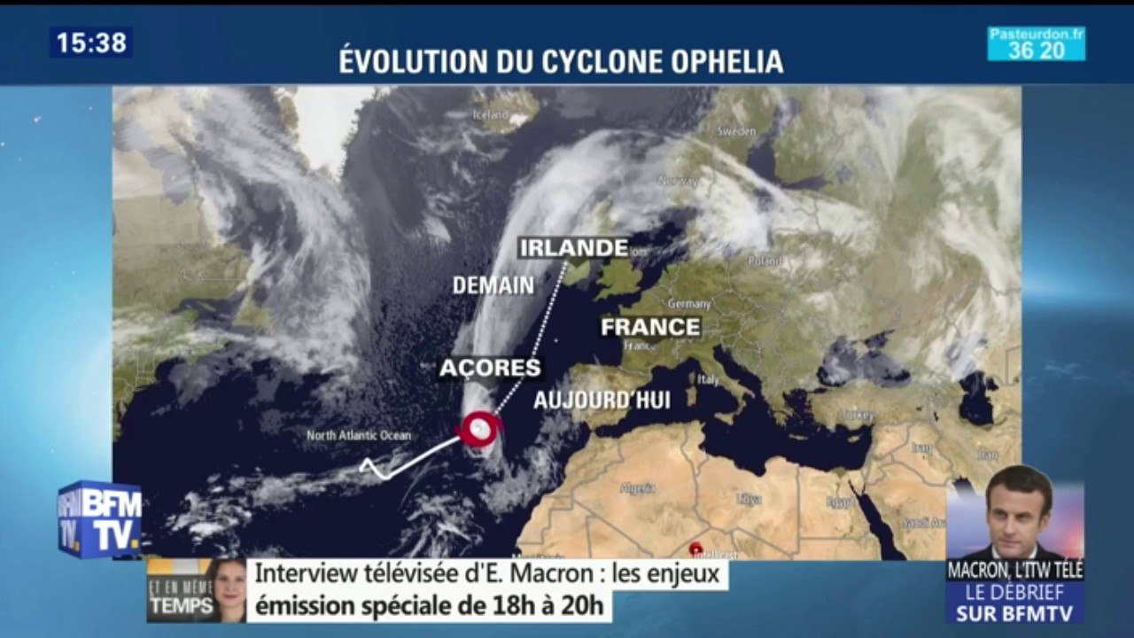 L'ouragan Ophelia devrait épargner la France mais toucher l'Irlande lundi