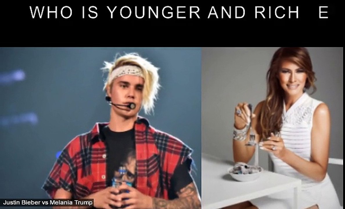 Justin Bieber vs Melania Trump Who is younger and richer? video