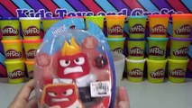 Giant ANGER Play Doh Surprise Egg Disney Inside Out Toys Wikkeez Shopkins Lalaloopsy Minion Surprise