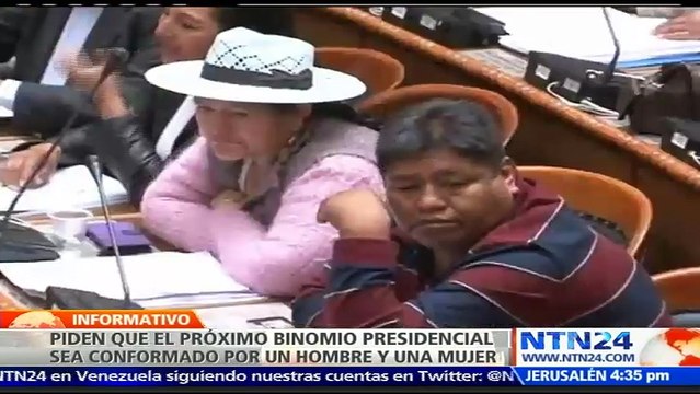 Diputadas bolivianas solicitan un hombre y una mujer en binomio presidencial de las próximas elecciones para garantizar equidad de género