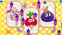 Learn Colors and Sizes Games for Baby - FUNNY FOOD 2! Kindergarten Learning Games for Kids