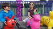 Learn Colors & Learn Animal Names w Space Hopper & Happy Hopperz Inflatable Toys HD