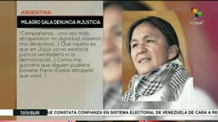 Milagro Sala denuncia injusto e ilegal traslado a prisión