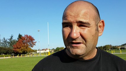 Michel Duque, entraîneur de Bizanos après la victoire face à Condom