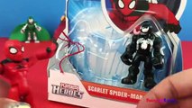 Spider Man vs Venom Super Heroes toys friends with Captain America Hulk Thor Iron Man