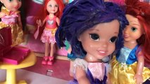 Anna and Elsa Toddlers Magic Play Date Disaster Barbie Mal and Evie Disney Princesses Toys In Action