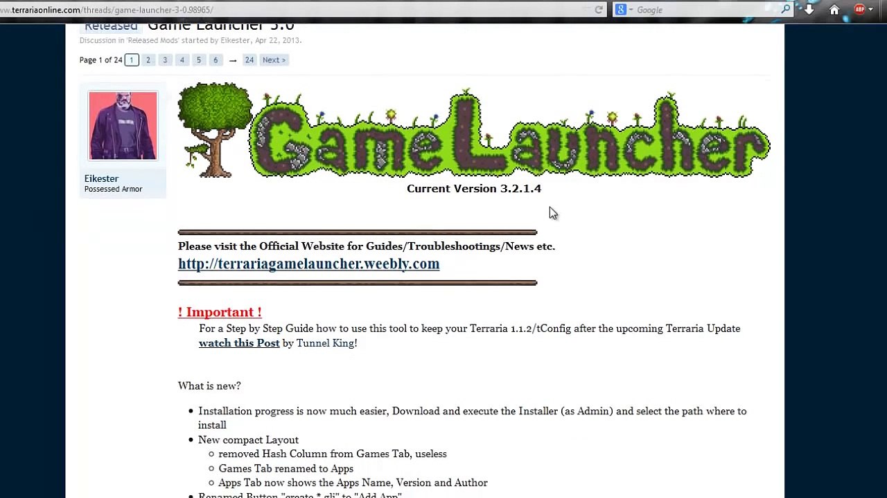 Terraria 1 2 4 1 Instalar Gamelauncher Tapi Y Mods No Original Video Dailymotion