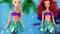 Frozen Elsa Becomes a Mermaid with the Help of Ariel! You Vote with Frozen Anna