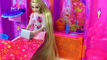 Barbie Bedroom Disney Princess Rapunzel Doll Bed Room castle Barbie castelo غرفة نوم و بيت باربى