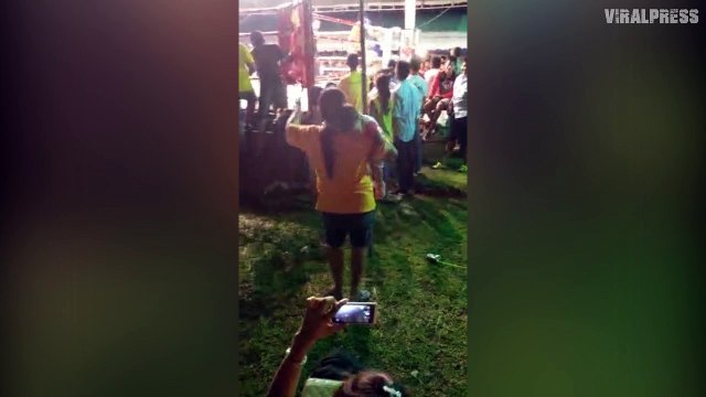 Woman Gets Carried Away Watching Boxing....