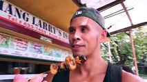 CHICKEN INTESTINES (ISAW)? STREET FOOD TOUR IN QUEZON CITY! // MANILA DAY 1 | VLOG 47