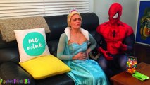 Mickey Mouse Kissing Frozen Elsa w/ Jealous Minnie Mouse & Doctor Spiderman in Real Life