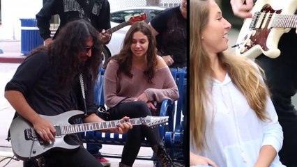 The original way to get acquainted with the song Thunderstruck - AC DC