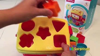 FISHER PRICE Baby First Blocks Learn Shapes Learn Colors for Babies Toddlers Kids ABC Surprises