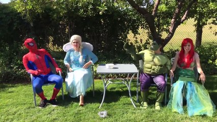 Evil Elsa vs Pink Spidergirl Kiss Spiderman Compilation Fun Superhero Kids In Real Life In 4K