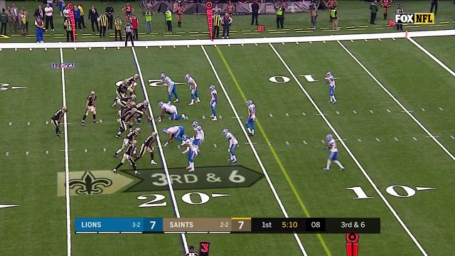 Brees connects with a crossing Ted Ginn, who turns corner for TD