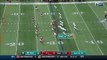 Atlanta Falcons linebacker Deion Jones picks off Miami Dolphins quarterback Jay Cutler inside the red zone