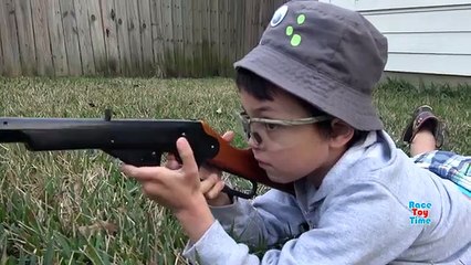 Dinosaur and Surprise Balloon BB Gun Shoot Out fun Video for Kids!