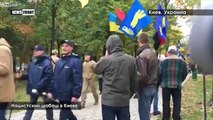 Kiev, just now.  Far-right, and neo-Nazis march to honour WWII Ukrainian Nazi Collaborators