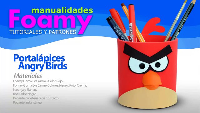 Portalapices Angry Birds Foamy Goma Eva