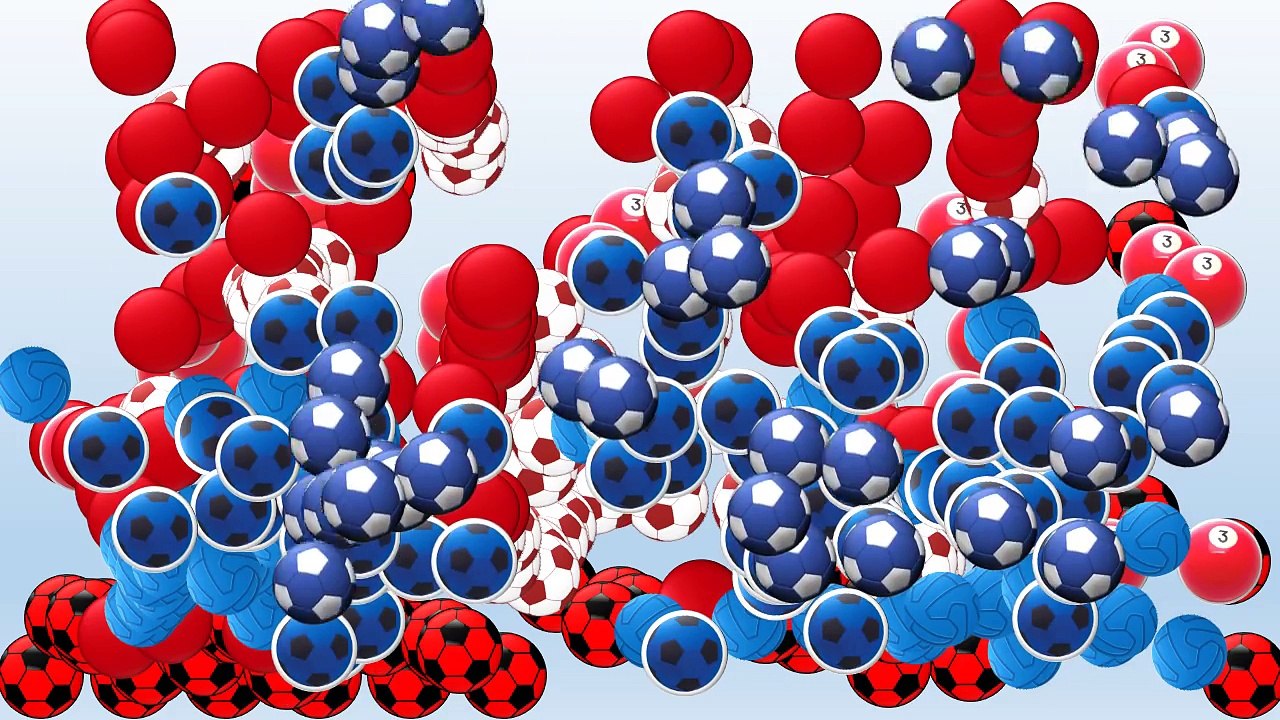 Learn Colors with Color soccer Ball Pit for kids, children learn colors with colour balls video