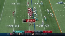 Atlanta Falcons running back Tevin Coleman bursts up the middle on 20-yard gain