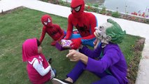 Médico Homem Aranha injeção resgate bebê Aranha carrinho do bolo Maleficente Coringa super heró