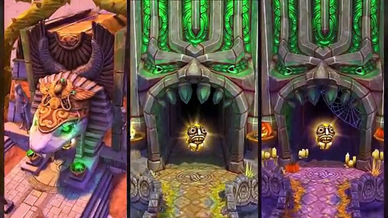 Temple Run 2: Blazing Sands Vs Temple Run 2: Sky Summit Vs Temple Run 2: Spoky Summit Gameplay