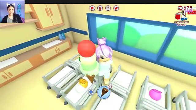 ADOPTING A BABY IN ROBLOX! Roblox Meep City | Hospital Baby Crib & House Tour