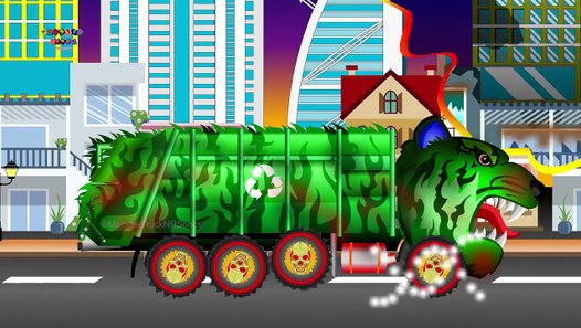 Good Vs Evil | Garbage Truck | Scary Monster Trucks For Children