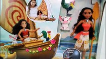 Disney Moana Starlight Canoe & Friends Unboxing Toy Review with Starlight Projector