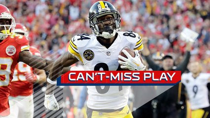 Can't-Miss Play: Thanks for the tip! Antonio Brown takes almost INT to the house