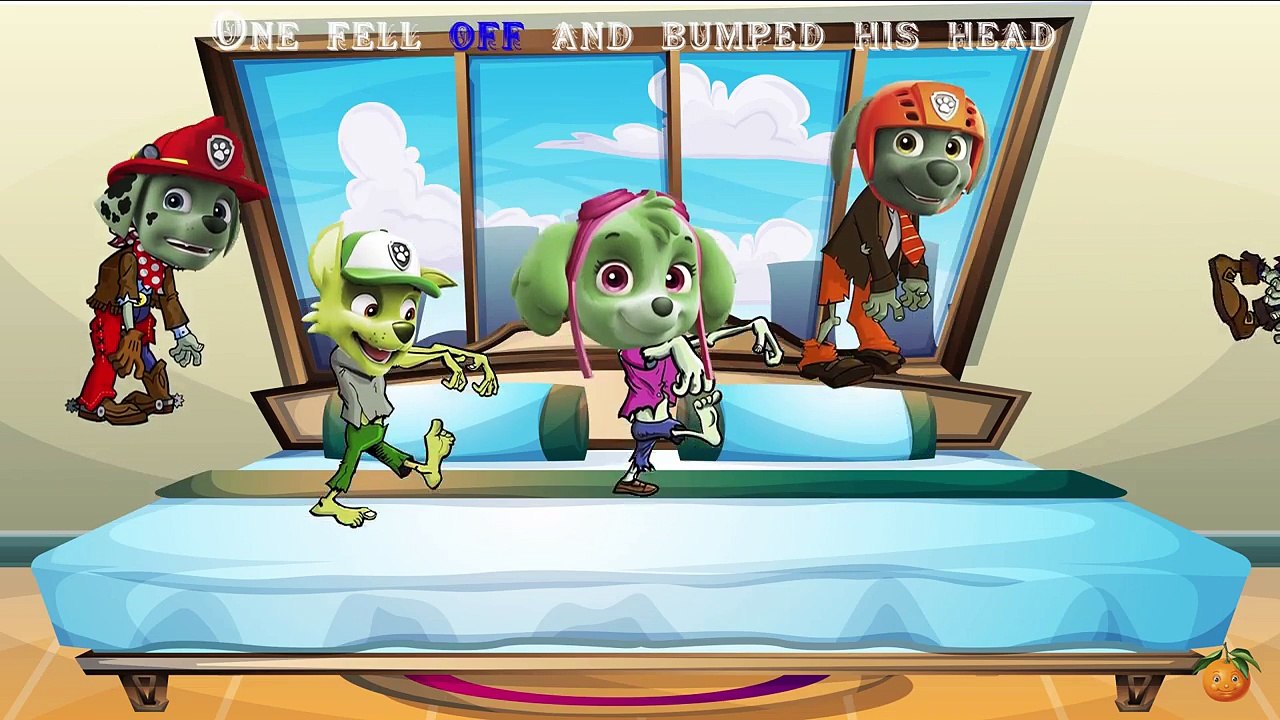 Щенячий патруль как Зомби Семья пальчиков и другие детские песенки! Маршал, Гонщик, Роки, Скаи, Зума