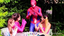 Dress up MESS ! Elsa & Spiderman toddlers - Dresses - Lipstick - Painting nails - Clothes - Puppy