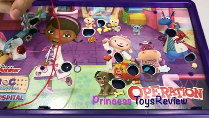 Family Fun Game Night Disney DOC MCSTUFFINS Operation Shopkins Egg Surprise Toy Princess Toysreview