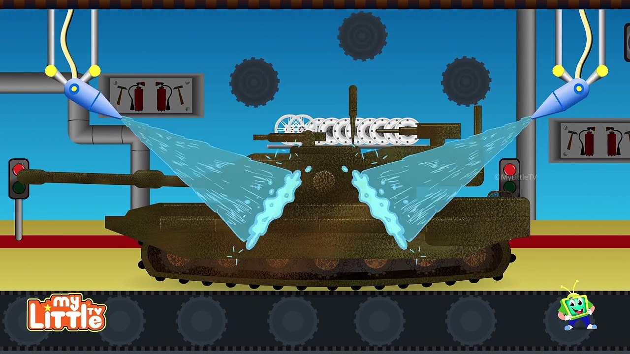 Army Tank _ Car Wash Videos _ Cartoons for Children _ Kids Videos-OVmHrir_gT4