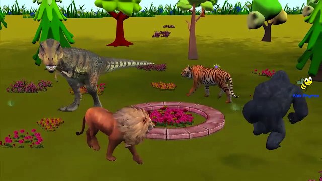 Animals Cartoons Ringa Ringa Roses Rhymes _ Lion Tiger Dinosaurs King kong Nursery Rhymes-qh6FY4Q1a5s