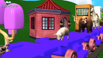 Animals Cartoons Train Song _ Wheels On The Bus _ Finger Family Rhymes-6_RklvfApIU