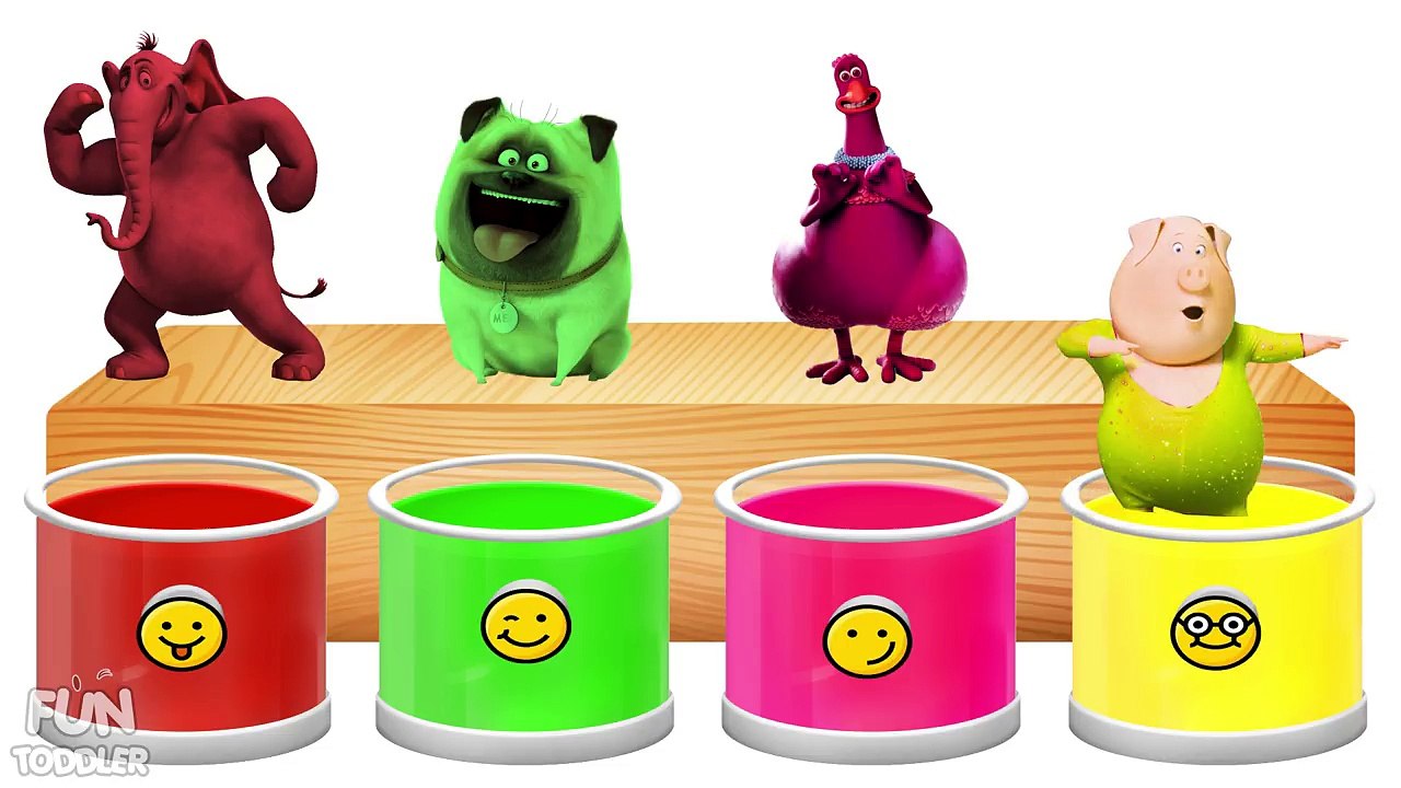 Funny Animals Cartoons Bathing Colors _ Colours for Kids to Learn with Animals-qCLgjP5d_ug
