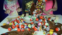 BASHING 3 Giant Chocolate Kinder Surprise Eggs - Monster High - Peppa Pig - MLP Toy Opening